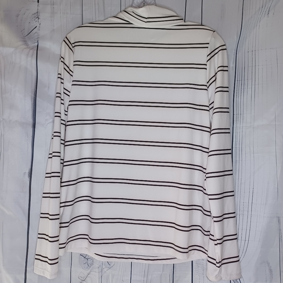 Apt. 9 Black and white striped turtle neck - Picture 8 of 11